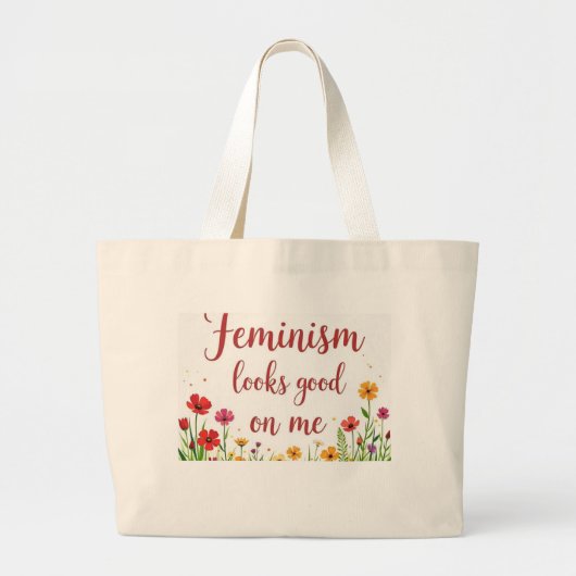 Feminisme is goed voor me grote tote bag (Voorkant)