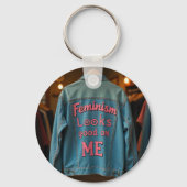 Feminisme is goed voor me sleutelhanger (Voorkant)