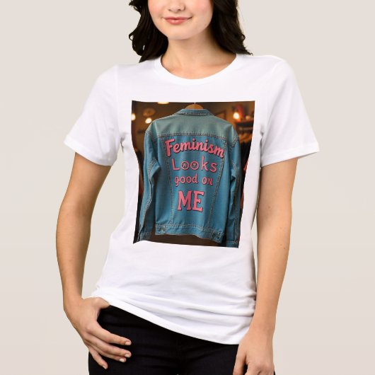 Feminisme is goed voor me Tri-Blend shirt (Voorkant)