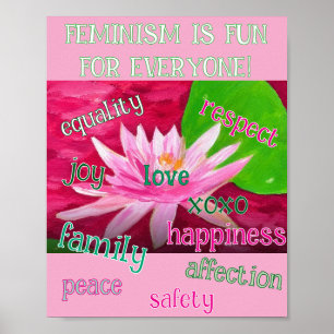 Feminisme is leuk voor iedereen. poster