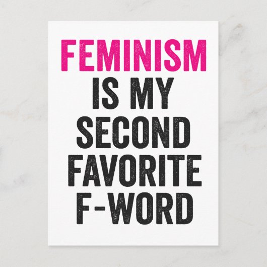 Feminisme is mijn tweede favoriete F Word Grappig  Briefkaart (Voorkant)