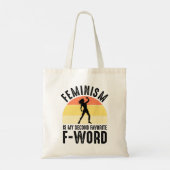 Feminisme is mijn tweede favoriete F-Word Tote Bag (Achterkant)