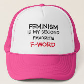 FEMINISME IS MIJN TWEEDE FAVORITE F-WORD TRUCKER PET (Voorkant)