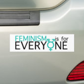 Feminisme is voor iedereen! bumpersticker (Op auto)