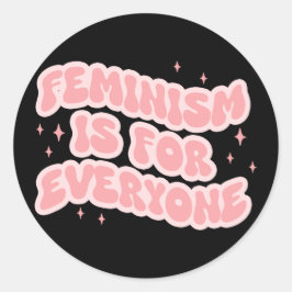 feminisme is voor iedereen een feministisch idee ronde sticker