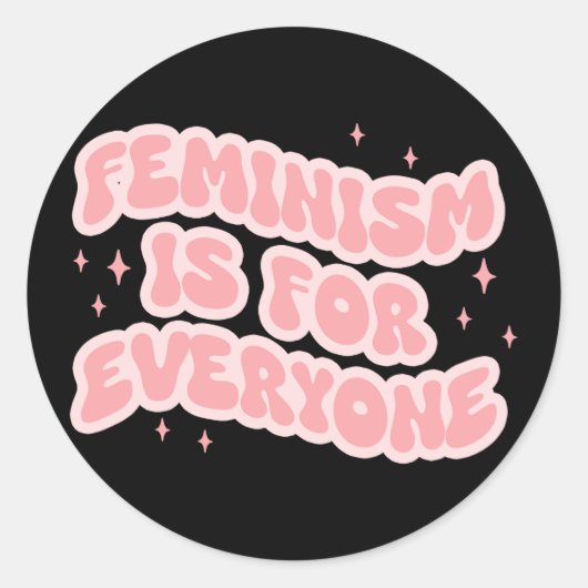 feminisme is voor iedereen een feministisch idee ronde sticker (Voorkant)