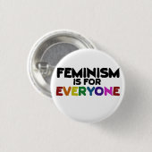 Feminisme is voor iedereen ronde button 3,2 cm (Voorkant /achterkant)