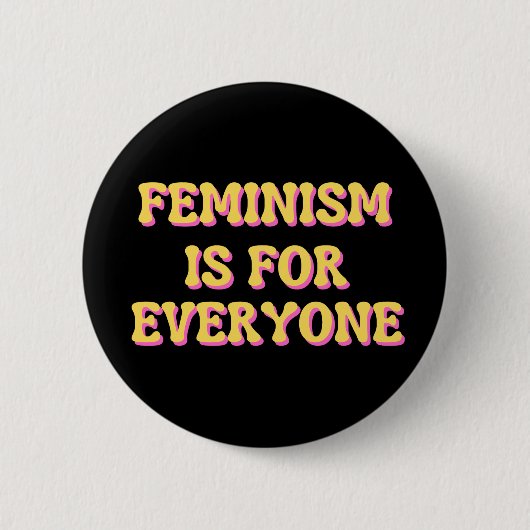 feminisme is voor iedereen ronde button 5,7 cm (Voorkant)