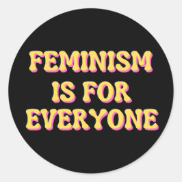 feminisme is voor iedereen ronde sticker