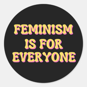 feminisme is voor iedereen ronde sticker