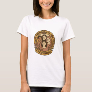Feminisme is voor iedereen Vintage divers feminism T-shirt