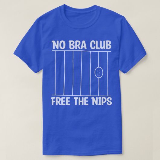 Feminisme No Bra Club Free the Nips1300 T-shirt (Design voorkant)