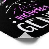 Feminisme omvat gelijkheid van mannen en vrouwen poster (Hoek)