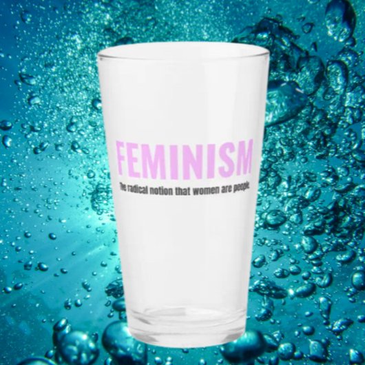 Feminisme Pint Glass - Pour One voor vooruitgang Glas