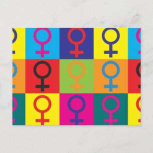 Feminisme Pop Art Briefkaart