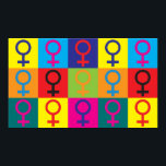 Feminisme Pop Art Poster<br><div class="desc">Feminisme Pop Art. Als feminisme je hobby,  bezetting of obsessie is,  show het met geweldige feministische t-shirts,  mokken,  stickers en nog veel meer. Het zijn ook geweldige cadeautjes voor andere Feministische fans!</div>