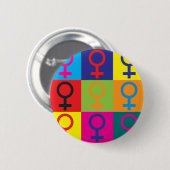 Feminisme Pop Art Ronde Button 5,7 Cm (Voorkant /achterkant)