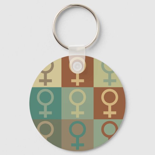 Feminisme Pop Art Sleutelhanger (Voorkant)