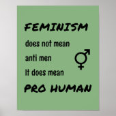 Feminisme pro-menselijk inspirerend citaat poster (Voorkant)