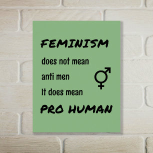Feminisme pro-menselijk inspirerend citaat poster