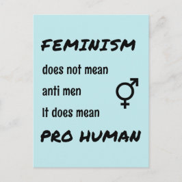 Feminisme pro menselijke slogan briefkaart