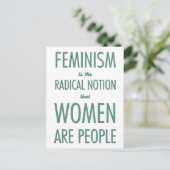 Feminisme: Radicale opvatting dat vrouwen mensen z Briefkaart (Staand voorkant)