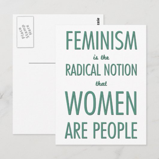 Feminisme: Radicale opvatting dat vrouwen mensen z Briefkaart (Voorkant / Achterkant)