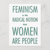 Feminisme: Radicale opvatting dat vrouwen mensen z Briefkaart (Voorkant)