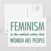 Feminisme: Radicale opvatting dat vrouwen mensen z Briefkaart (Voorkant / Achterkant)
