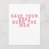 Feminisme Red je Bras Burn de Mannen Briefkaart (Voorkant)