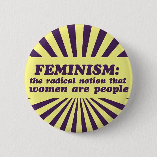 feminisme ronde button 5,7 cm (Voorkant)