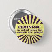 feminisme ronde button 5,7 cm (Voorkant /achterkant)