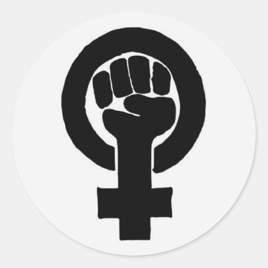 feminisme ronde sticker (Voorkant)