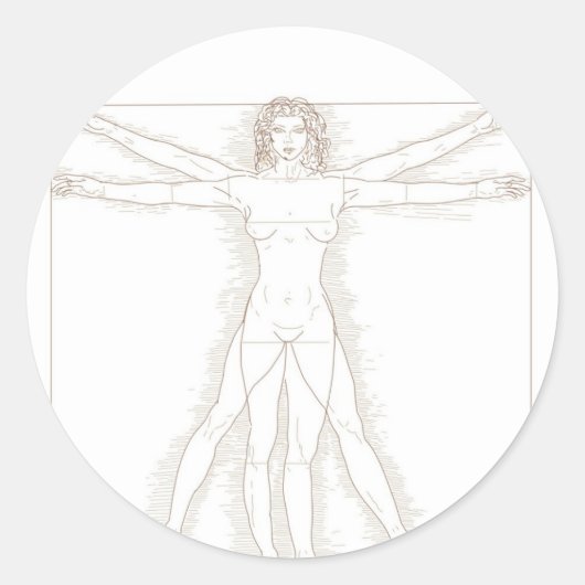 feminisme ronde sticker (Voorkant)