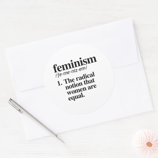 feminisme ronde sticker (Envelop)