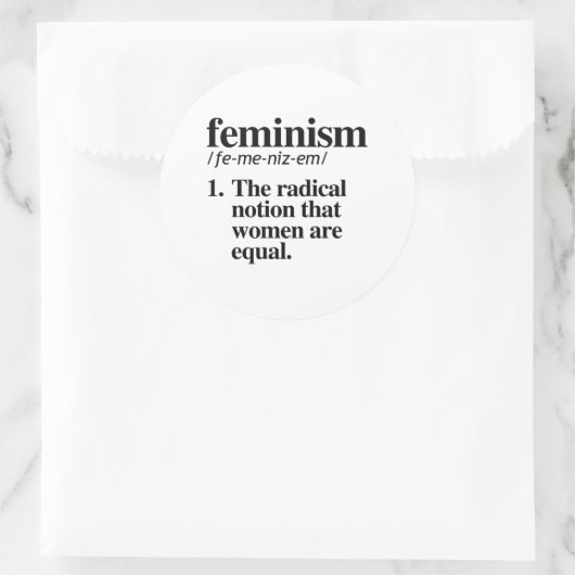 feminisme ronde sticker (Tas)