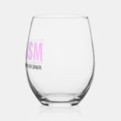 Feminisme Stemless Wine Glass - Bold & Brilliant Wijnglas Zonder Voet (Links)