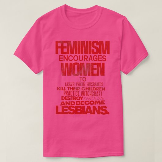 Feminisme stimuleert vrouwen t-shirt (Design voorkant)