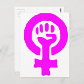 Feminisme-symbool Briefkaart (Voorkant / Achterkant)