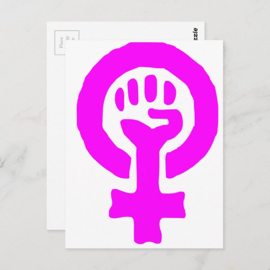 Feminisme-symbool Briefkaart (Voorkant / Achterkant)