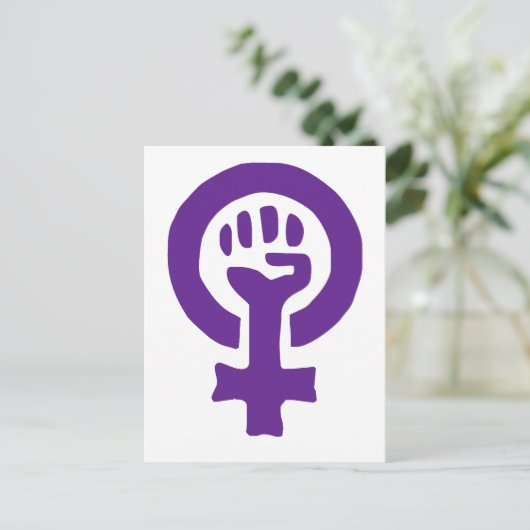 Feminisme-symbool Briefkaart (Staand voorkant)