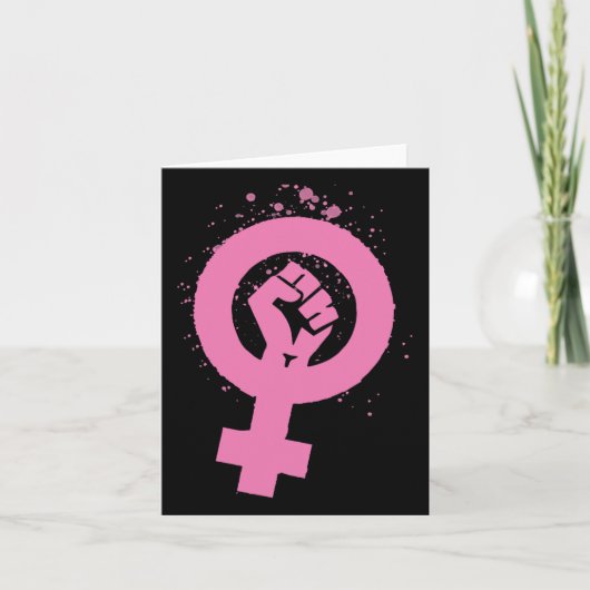 Feminisme Symbool Design Kaart (Voorkant)