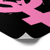  Feminisme Symbool Design Poster (Hoek)