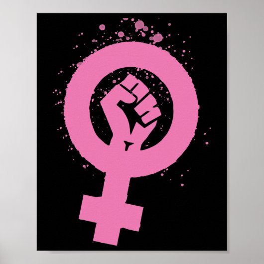  Feminisme Symbool Design Poster (Voorkant)