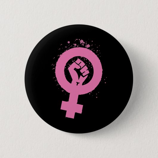  Feminisme Symbool Design Ronde Button 5,7 Cm (Voorkant)