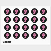  Feminisme Symbool Design Ronde Sticker (Vel)