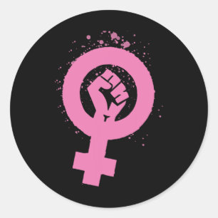 Feminisme Symbool Design Ronde Sticker