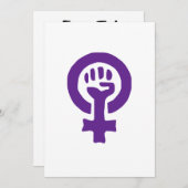 Feminisme-symbool Kaart (Voorkant / Achterkant)