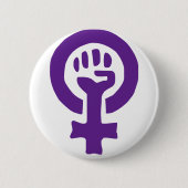 Feminisme-symbool Ronde Button 5,7 Cm (Voorkant)
