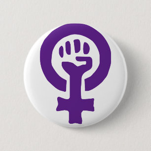 Feminisme-symbool Ronde Button 5,7 Cm